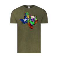 Vintage Olive texas map halloween Vintage Tee - JahusDesignShop