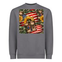Storm usa flag with army boot seamless pattern Heavyweight Sweatshirt - BundleAndBundleShop
