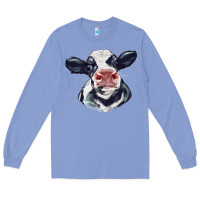 Colony Blue holstein calf face Long Sleeve Tee - LillyAllenDesigns