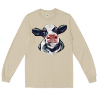 Mushroom holstein calf face Long Sleeve Tee - LillyAllenDesigns