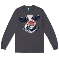 Smoke holstein calf face Long Sleeve Tee - LillyAllenDesigns