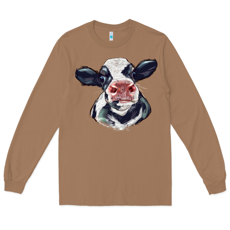 Holstein Calf Face Long Sleeve Tee by LillyAllenDesigns | Teevron