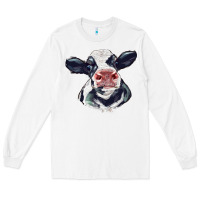 White holstein calf face Long Sleeve Tee - LillyAllenDesigns