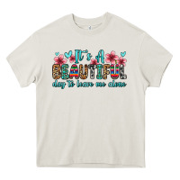 Cream it s a beautiful day to leave me alone Heavy Core Tee - Zillion Design Studio