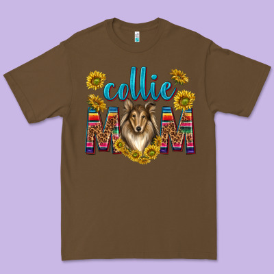 Western Collie Mom Premium Tee Designed By Texasbilliewilder