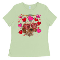 Matcha Valentine's day cockapoo Ladies Tee - RanaPortraitStore
