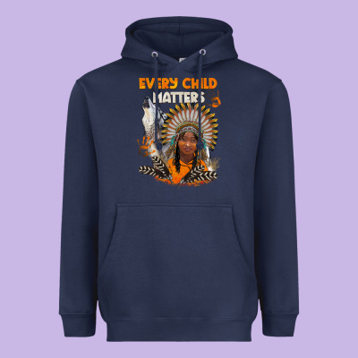 Every Child Matters Child And Wolf Heavyweight Hoodie Designed By Barkaloodesign