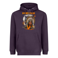 Plum every child matters child and wolf Heavyweight Hoodie - BarkalooDesign