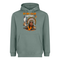 Sage every child matters child and wolf Heavyweight Hoodie - BarkalooDesign