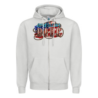 Dove Grey American babe Zipper Hoodie - NancyCooperArtShop