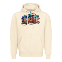 Sandshell American babe Zipper Hoodie - NancyCooperArtShop