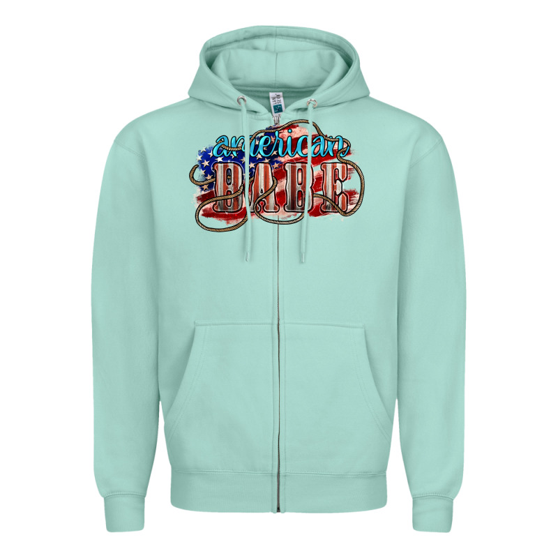 American Babe Zipper Hoodie by NancyCooperArtShop | Teevron