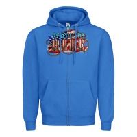 True Royal American babe Zipper Hoodie - NancyCooperArtShop