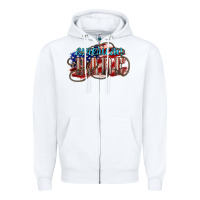White American babe Zipper Hoodie - NancyCooperArtShop