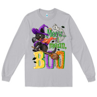 Moon Dust Meow i mean, boo Halloween Long Sleeve Tee - NancyCooperArtShop
