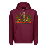 Burgundy my 1st cinco de mayo Premium Hoodie - texasbilliewilder