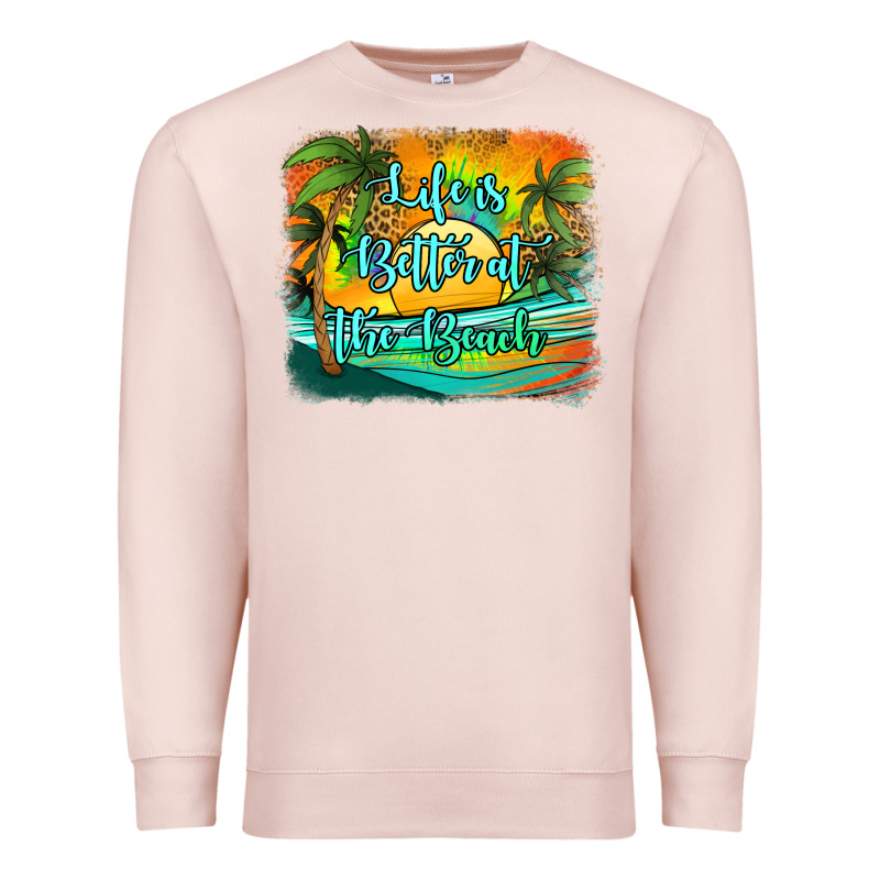 Life Is Better At The Beach Premium Sweatshirt by Jasminsmagicworld | Teevron