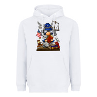White judge  gnome Heavyweight Hoodie - BarkalooDesign