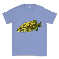 Colony Blue Smallmouth Bass Fish Illustrations Classic Tee - LillyAllenDesigns