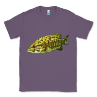 Lavender Smallmouth Bass Fish Illustrations Classic Tee - LillyAllenDesigns