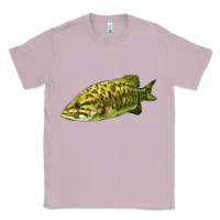 Lilac Smallmouth Bass Fish Illustrations Classic Tee - LillyAllenDesigns