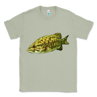 Matcha Smallmouth Bass Fish Illustrations Classic Tee - LillyAllenDesigns