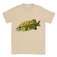 Mushroom Smallmouth Bass Fish Illustrations Classic Tee - LillyAllenDesigns