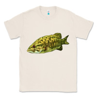 Natural Smallmouth Bass Fish Illustrations Classic Tee - LillyAllenDesigns