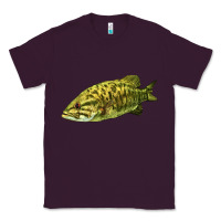 Plum Smallmouth Bass Fish Illustrations Classic Tee - LillyAllenDesigns