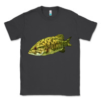 Smoke Smallmouth Bass Fish Illustrations Classic Tee - LillyAllenDesigns
