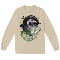 Mushroom Magical cats ghost with moon Halloween Long Sleeve Tee - NancyCooperArtShop