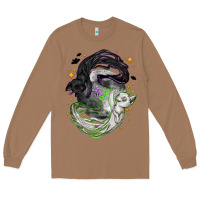 Toasted Coconut Magical cats ghost with moon Halloween Long Sleeve Tee - NancyCooperArtShop