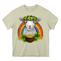 Mossy st patricks day baby sheep shamrocks gold rainbow Heavy Core Tee - RanaPortraitStore