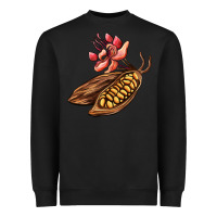 Black cacao beans and flowers Heavyweight Sweatshirt - AdoDesignShop
