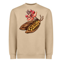 Mushroom cacao beans and flowers Heavyweight Sweatshirt - AdoDesignShop