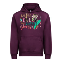 Mauve Wine coffee scrubs and rubber gloves Urban Hoodie - CowGirlArtShop