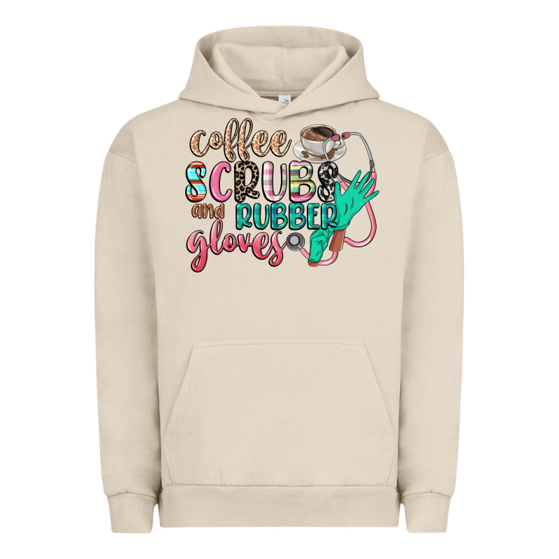 Coffee Scrubs And Rubber Gloves Urban Hoodie by CowGirlArtShop | Teevron