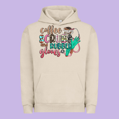 Coffee Scrubs And Rubber Gloves Urban Hoodie Designed By Cowgirlartshop