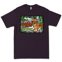 Plum merry and bright  dachshund with farm Premium Tee - RanaPortraitStore