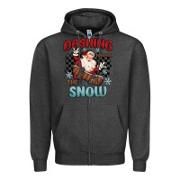 Charcoal Heather dashing through the snow Zipper Hoodie - MaliasSmallBusiness