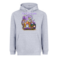 Heather Grey fresh lavender gnome Heavyweight Hoodie - BarkalooDesign