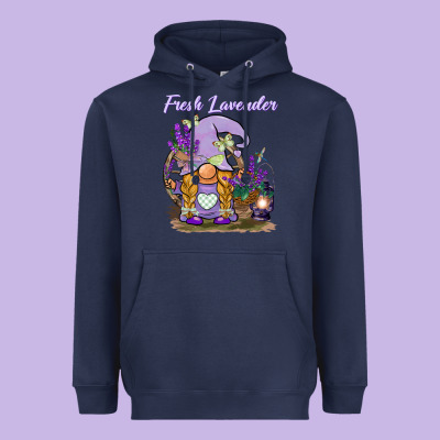 Fresh Lavender Gnome Heavyweight Hoodie Designed By Barkaloodesign
