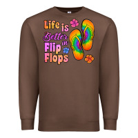 Chestnut life is better in flip flops Premium Sweatshirt - Jasminsmagicworld