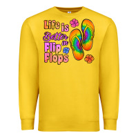 Lemon life is better in flip flops Premium Sweatshirt - Jasminsmagicworld
