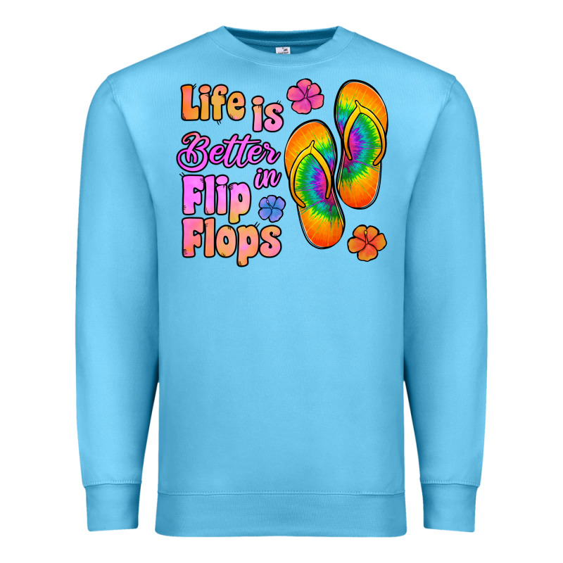 Life Is Better In Flip Flops Premium Sweatshirt by Jasminsmagicworld | Teevron