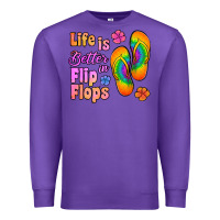 Purple life is better in flip flops Premium Sweatshirt - Jasminsmagicworld