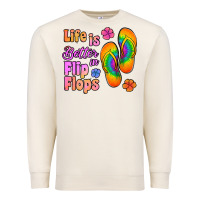 Sandshell life is better in flip flops Premium Sweatshirt - Jasminsmagicworld