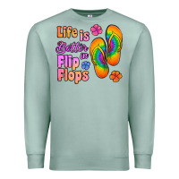 Seafoam life is better in flip flops Premium Sweatshirt - Jasminsmagicworld