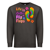 Smoke life is better in flip flops Premium Sweatshirt - Jasminsmagicworld