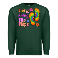 Sports Green life is better in flip flops Premium Sweatshirt - Jasminsmagicworld
